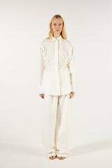 SK White Linen Set