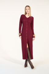 SK Burgundy long cardigan