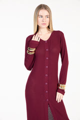 SK Burgundy long cardigan
