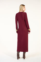 SK Burgundy long cardigan