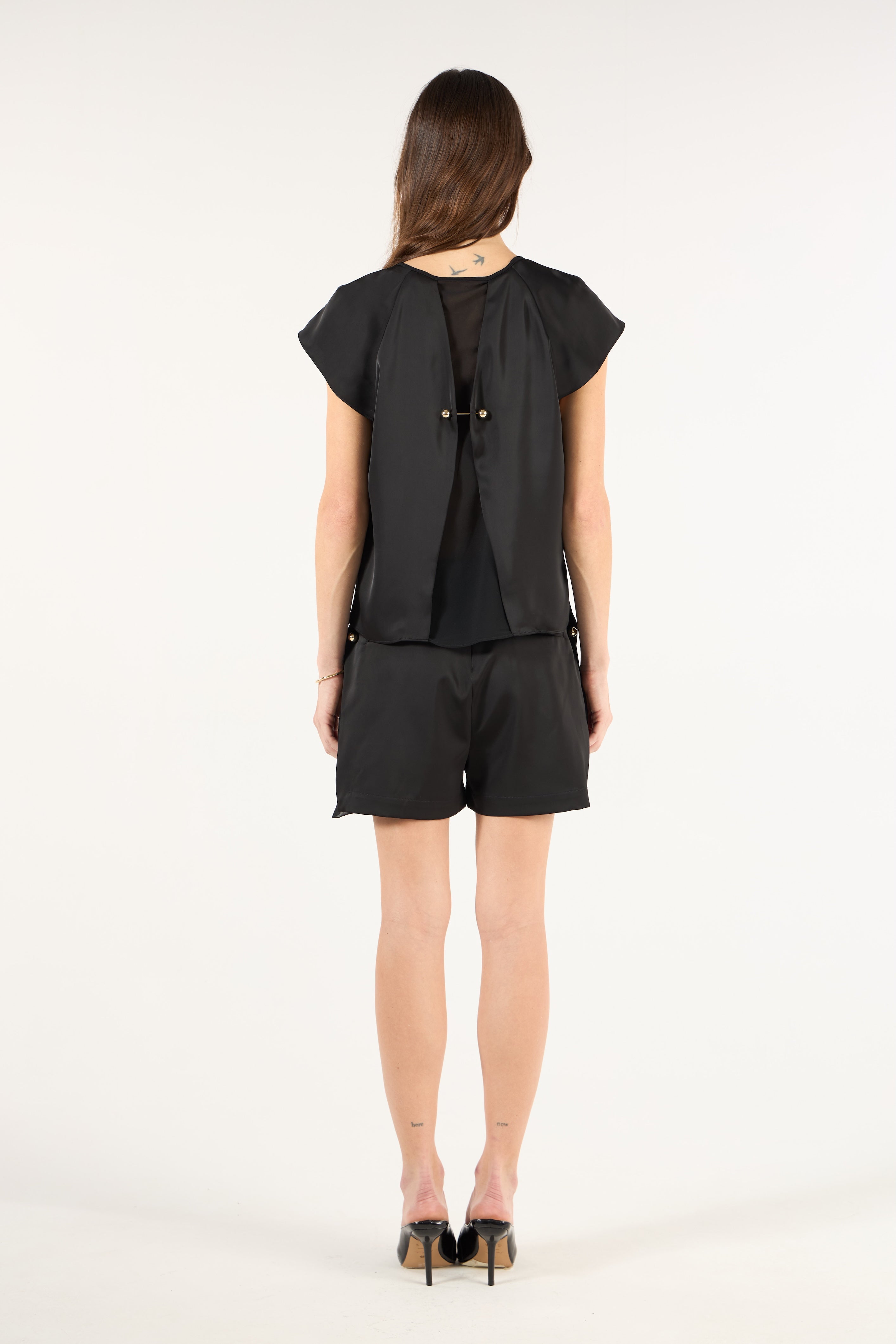 SK Black Shorts Set