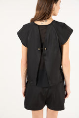 SK Black Shorts Set