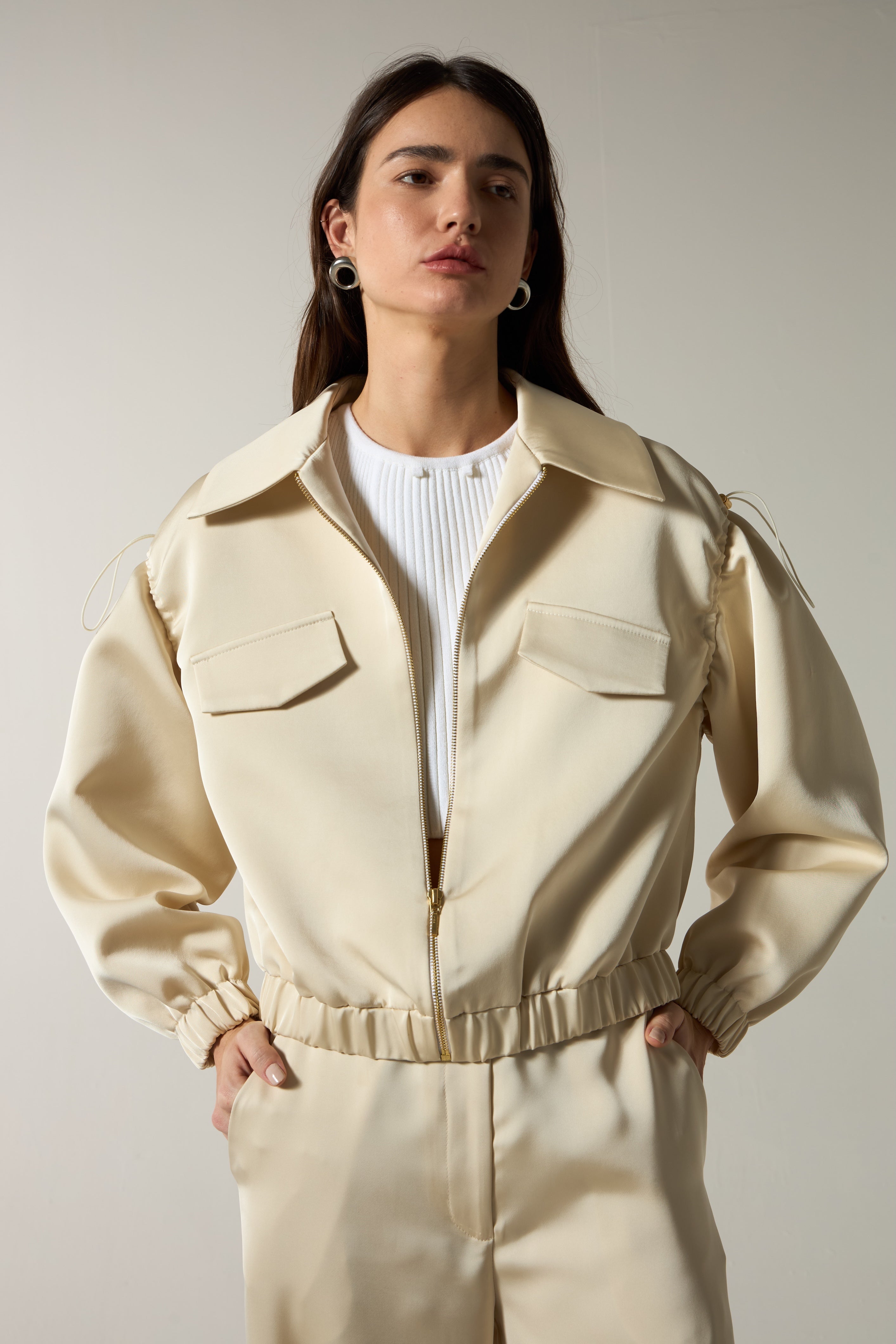 SK Light Beige Jacket Set