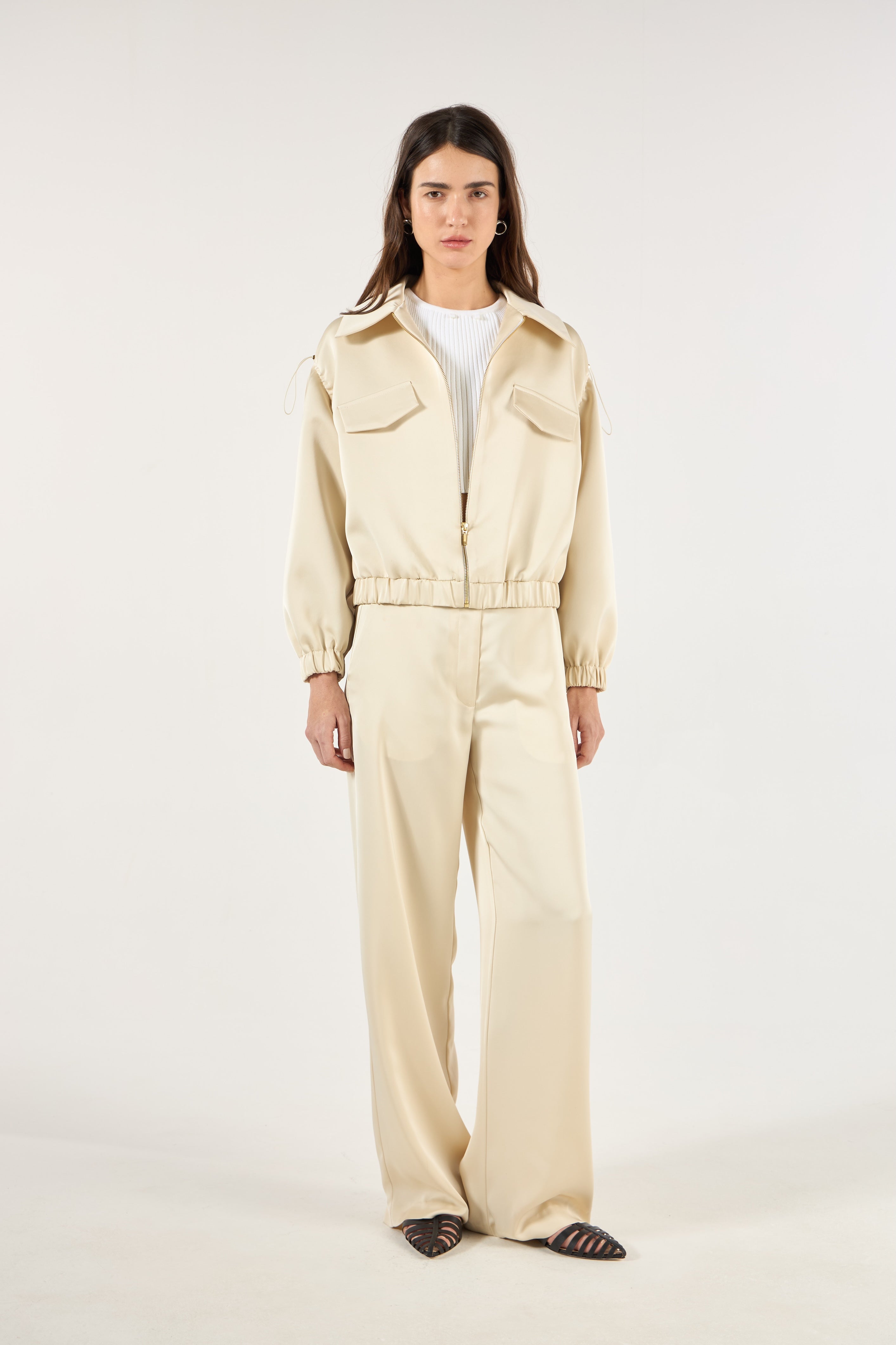 SK Light Beige Jacket Set
