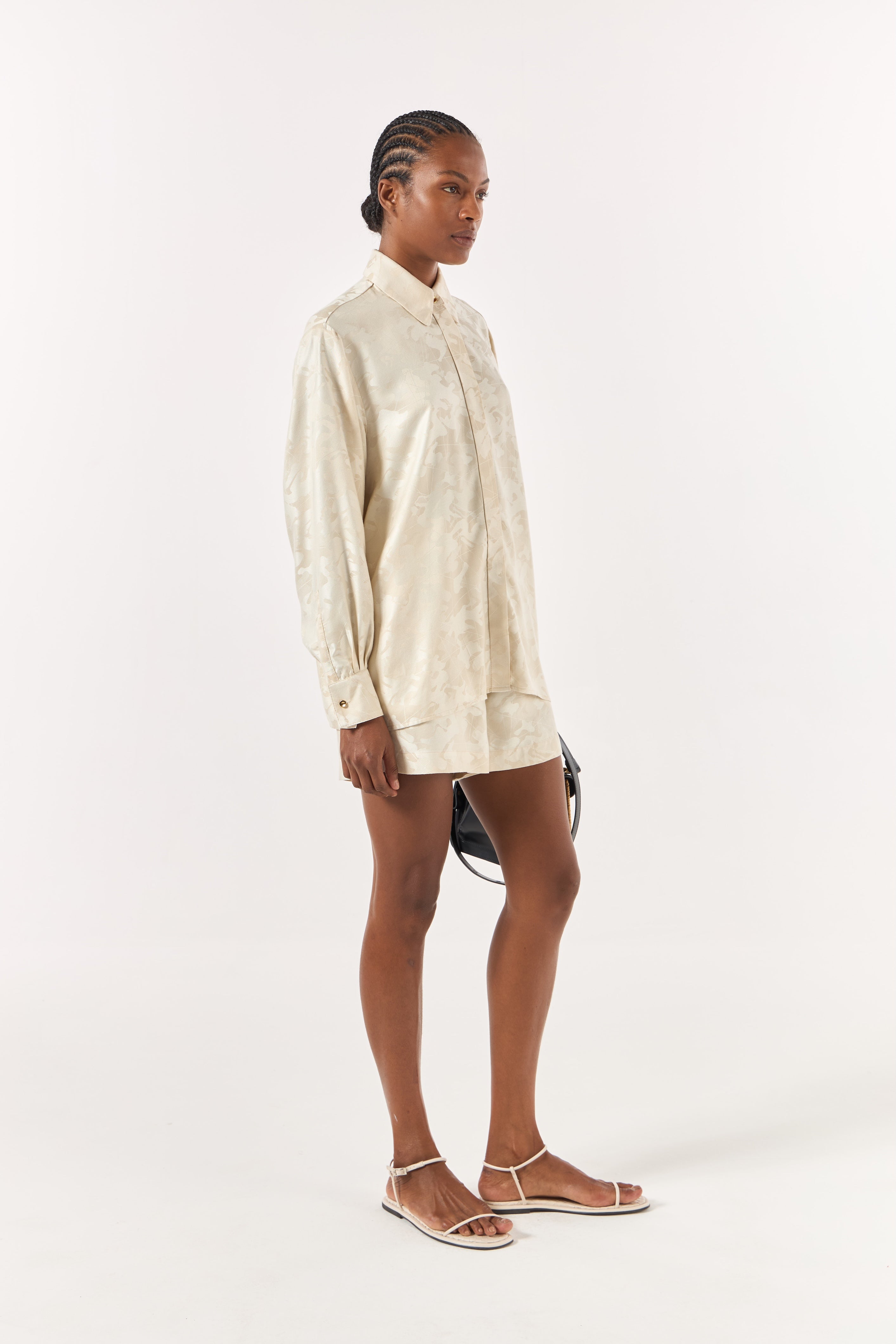 SK Off-White Shorts Set
