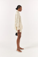 SK Off-White Shorts Set