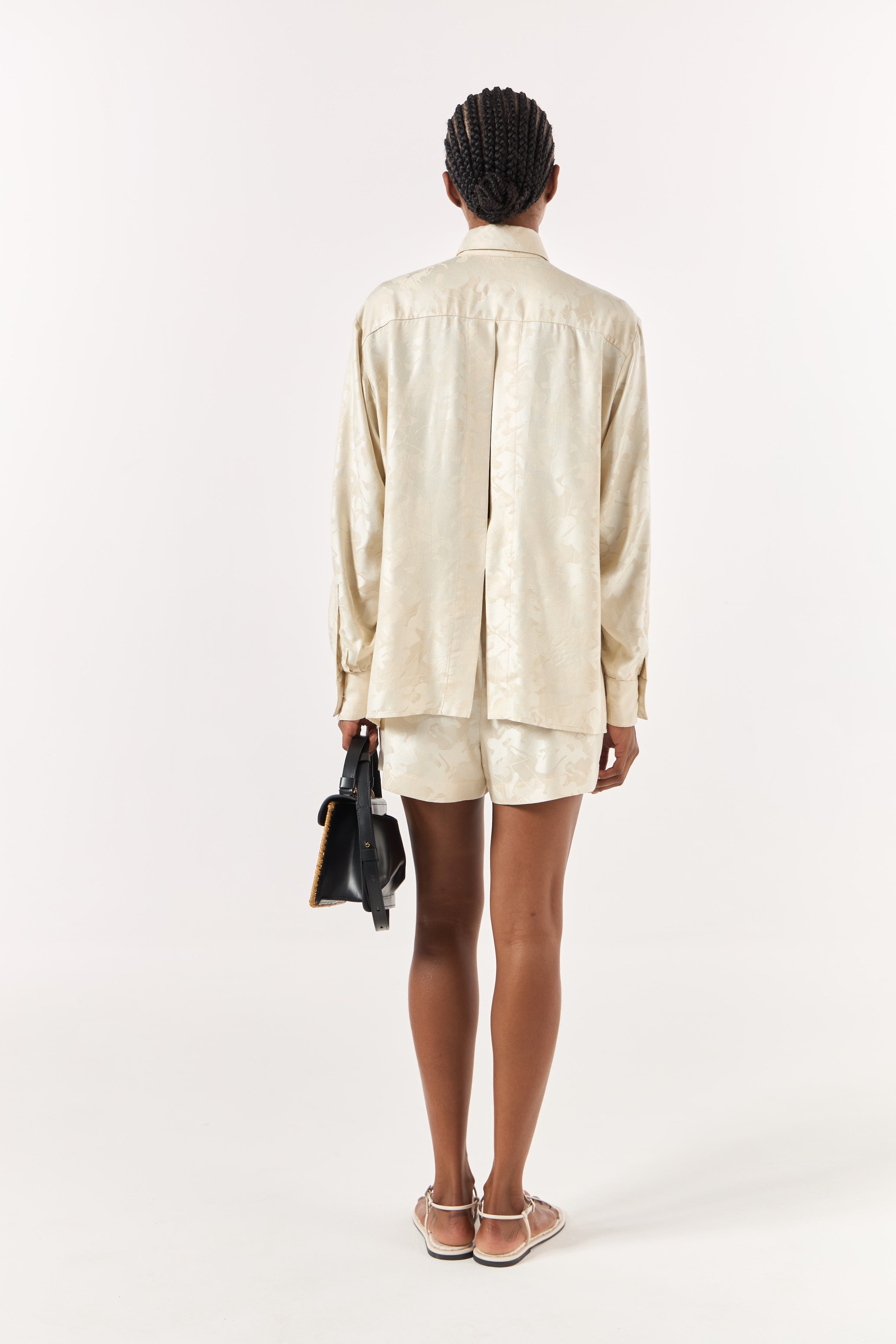 SK Off-White Shorts Set