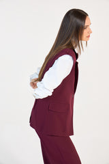 SK Burgundy Vest
