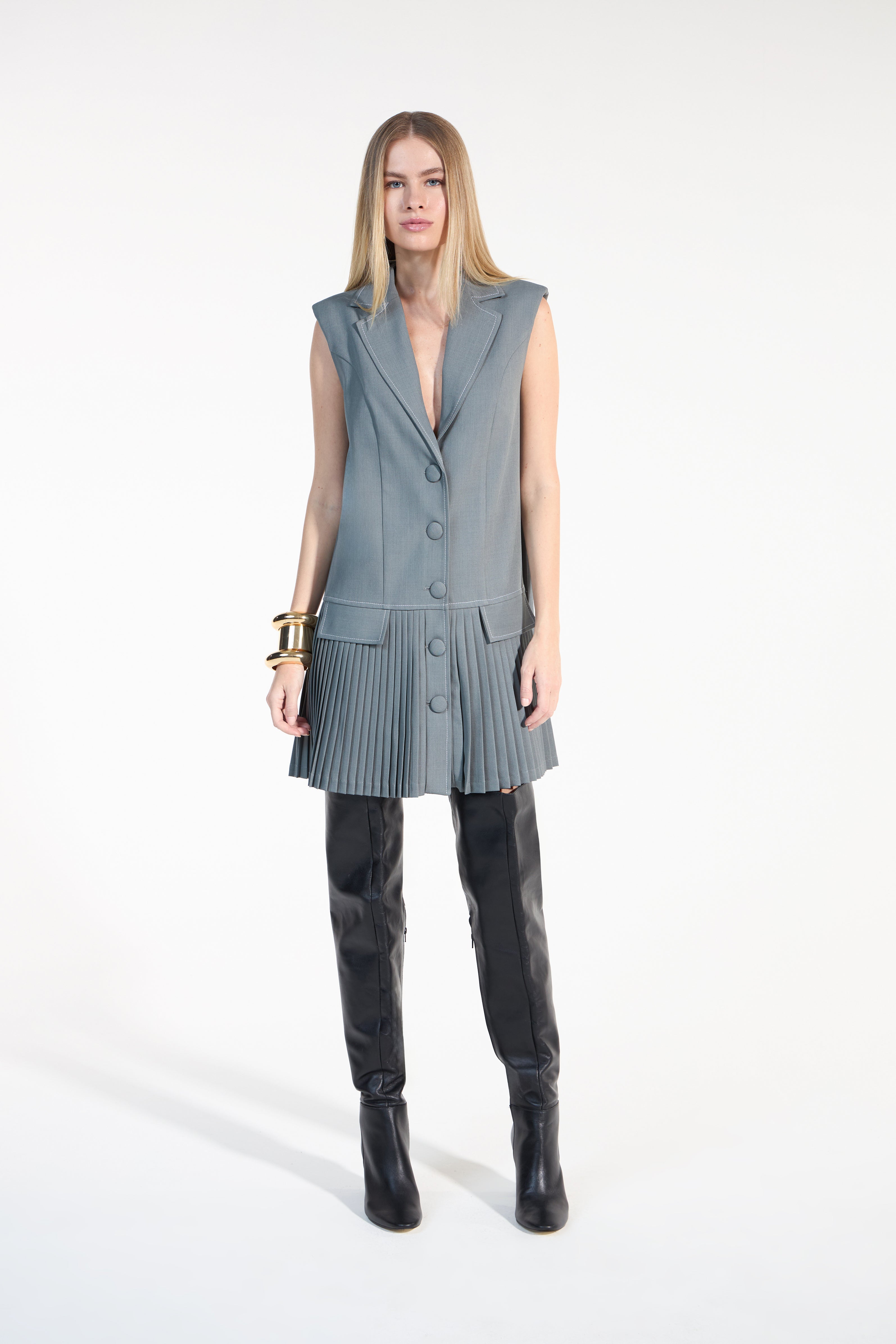 SK Grey Short Dress