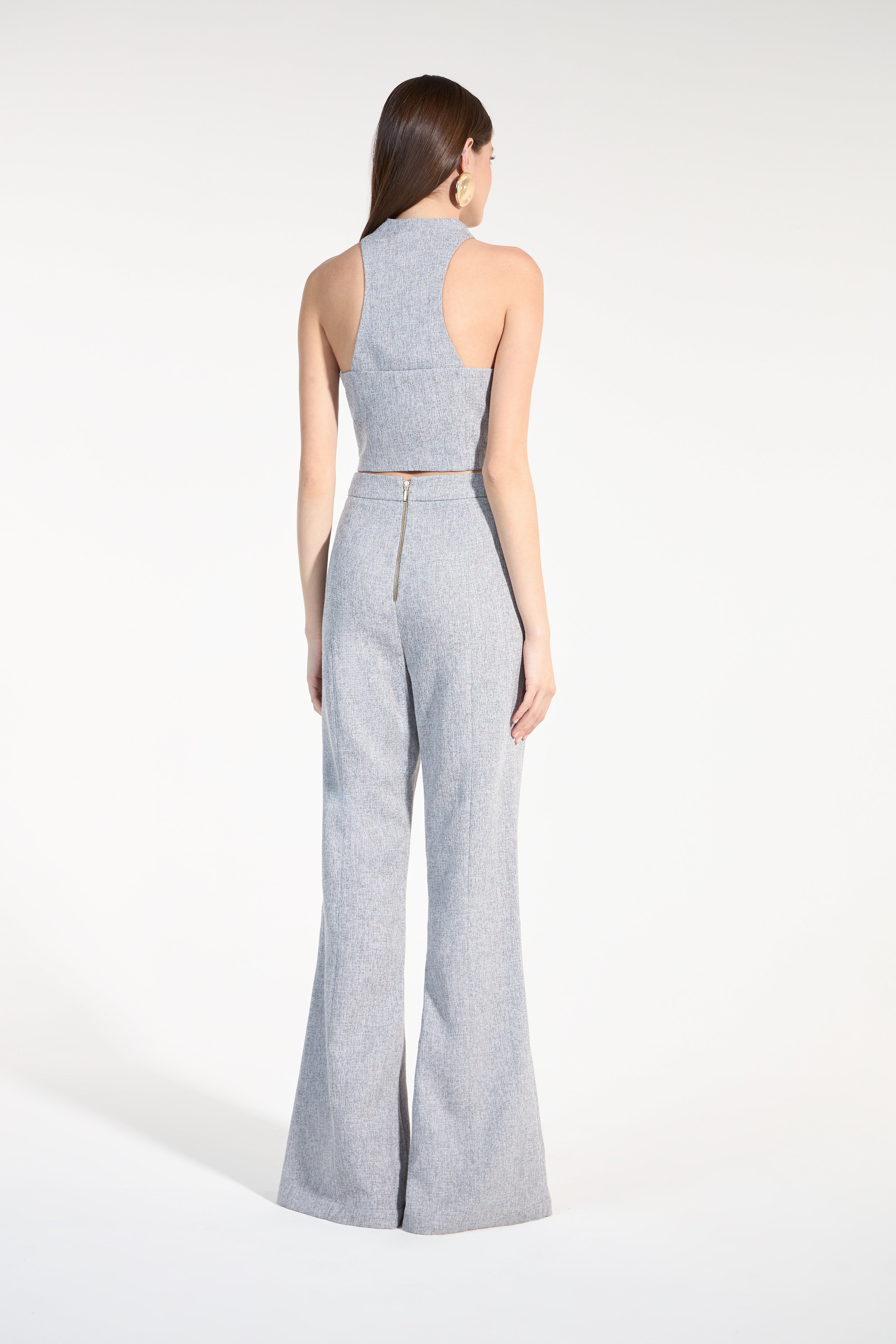 SK Grey Blouse and Pants Set