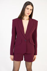 SK Burgundy Blazer Set