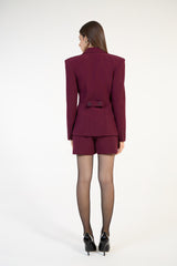 SK Burgundy Blazer Set