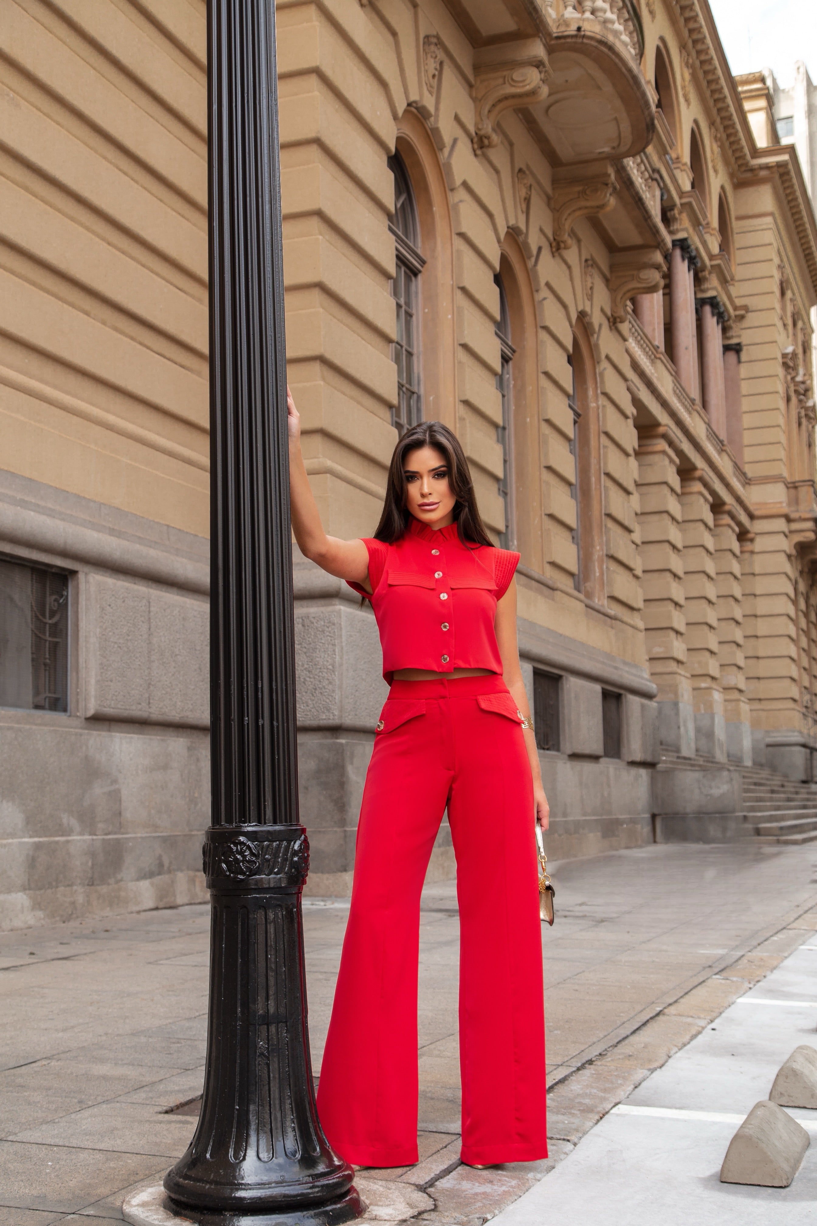 AL Pesponto Wide-Leg Pants