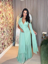 TD Long Green Dress
