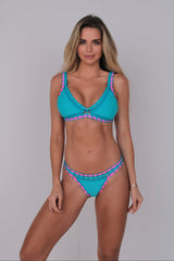 GB Capri Blue/Pink Crochet Bikini