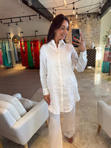 AM White Linen Shirt