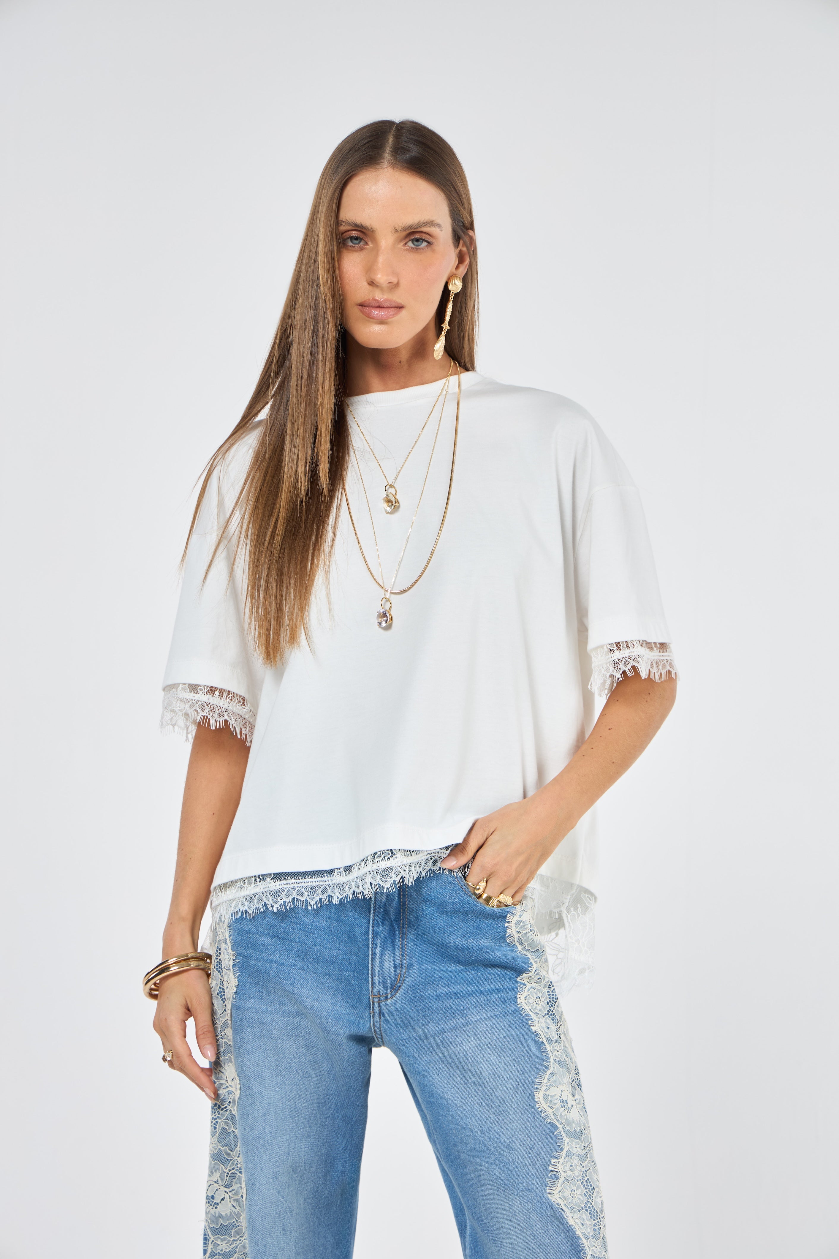 SK Jeans With Lace