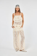 SK Off-white  Lace Balloon Set