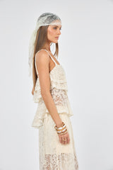 SK Off-white  Lace Balloon Set