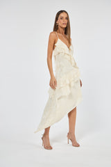 SK Off-White Asymmetric Dress