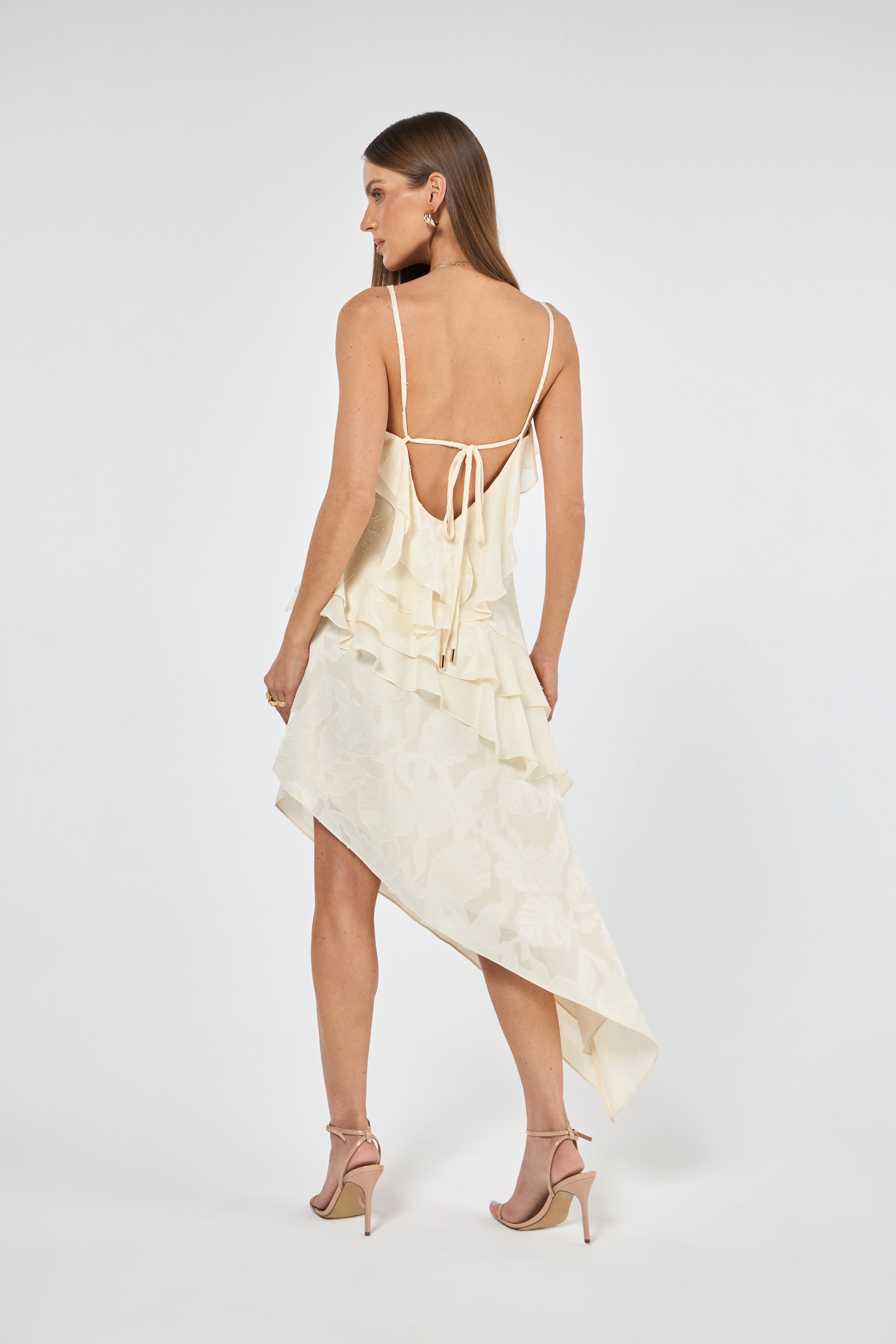 SK Off-White Asymmetric Dress