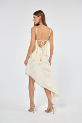 SK Off-White Asymmetric Dress