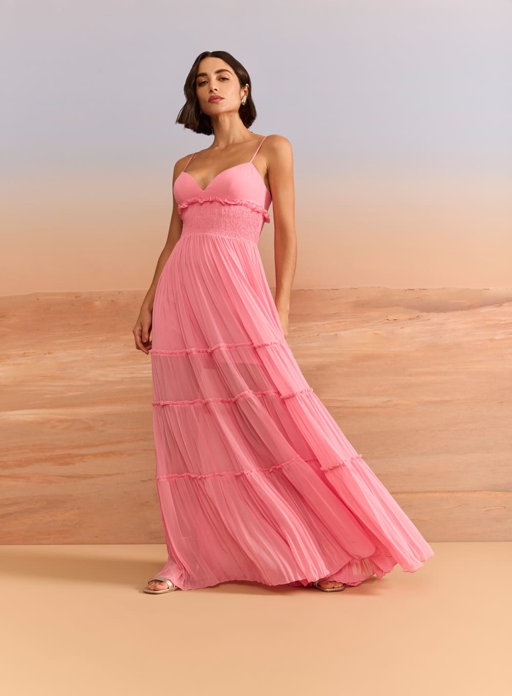 SK Pink Long Dress