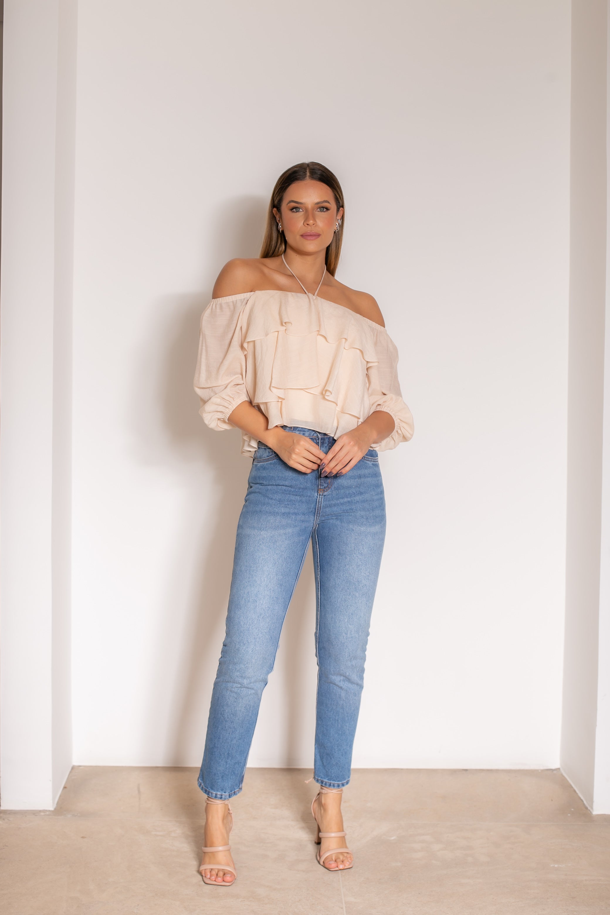 FC Sand Ruffle Blouse