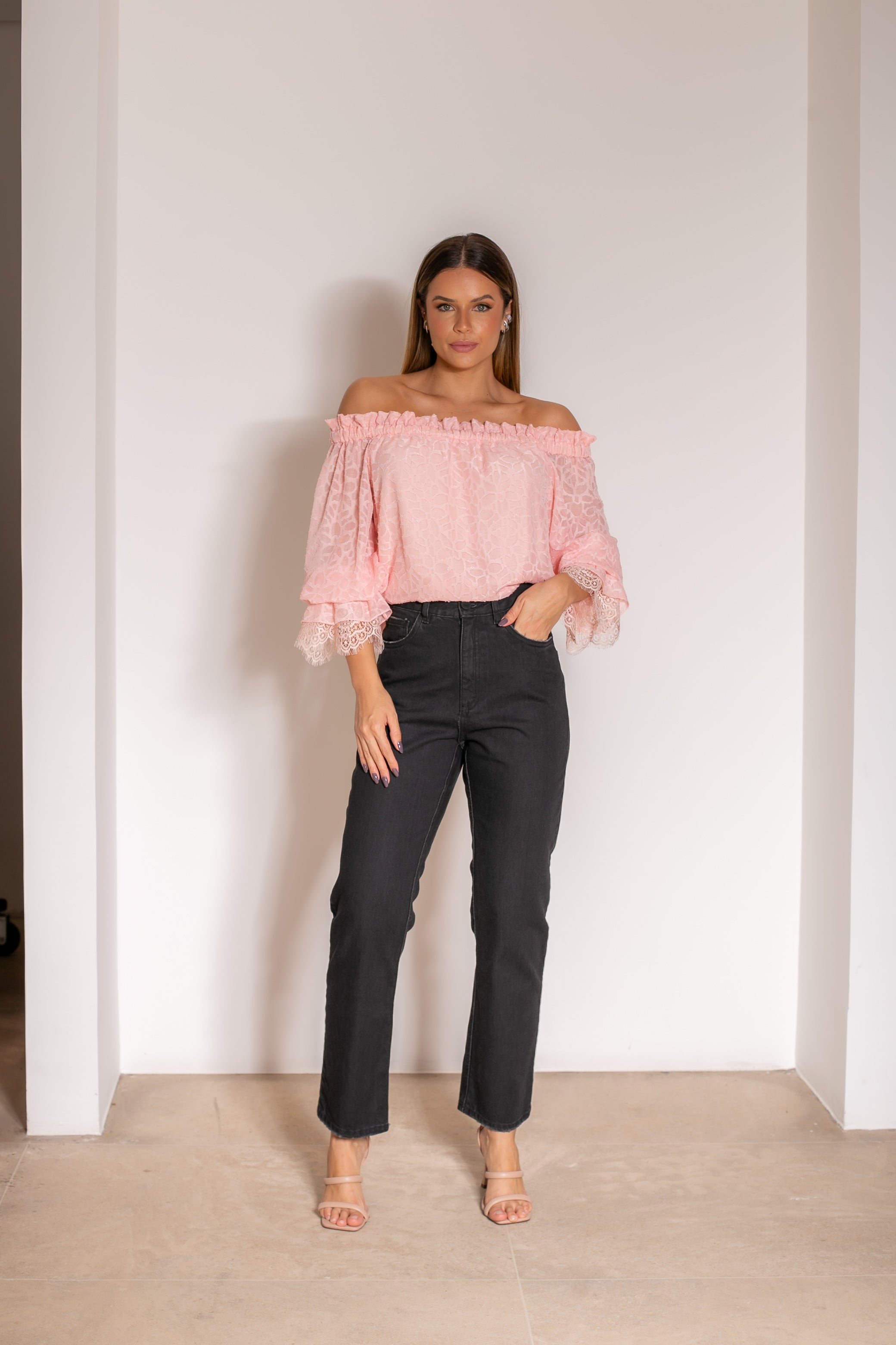 FC Blush Off-Shoulder Blouse