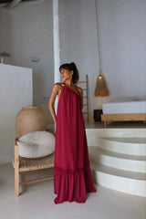 OS Asymmetric Flowing Dress Alessandra