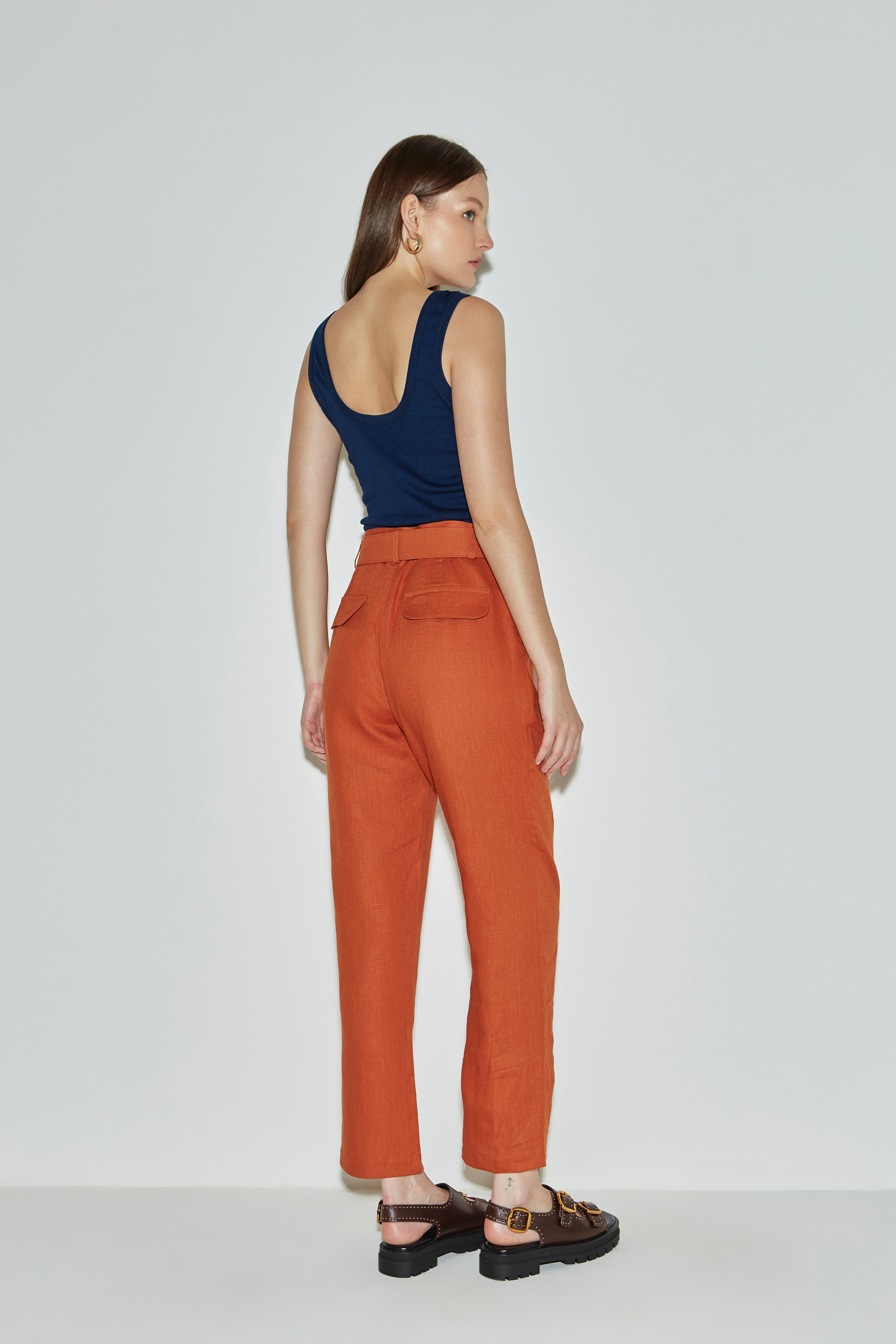 MN Linen Pants Sophia in Off-White