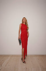 SK Red Midi Dress
