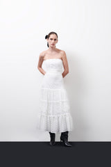 RL Manuela Strapless Lace Dress