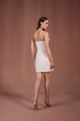 SK Off- White Short Dress