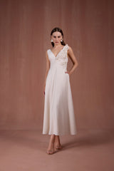 SK Midi Off- White Dress