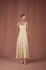 Vestido Midi Amarelo Claro SK