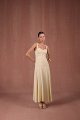Vestido Midi Amarelo Claro SK