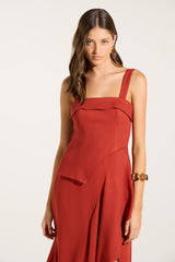 SK Red Midi Dress