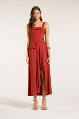SK Red Midi Dress