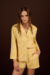 SK Yellow Shorts & Blazer Set