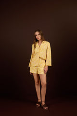 SK Yellow Shorts & Blazer Set