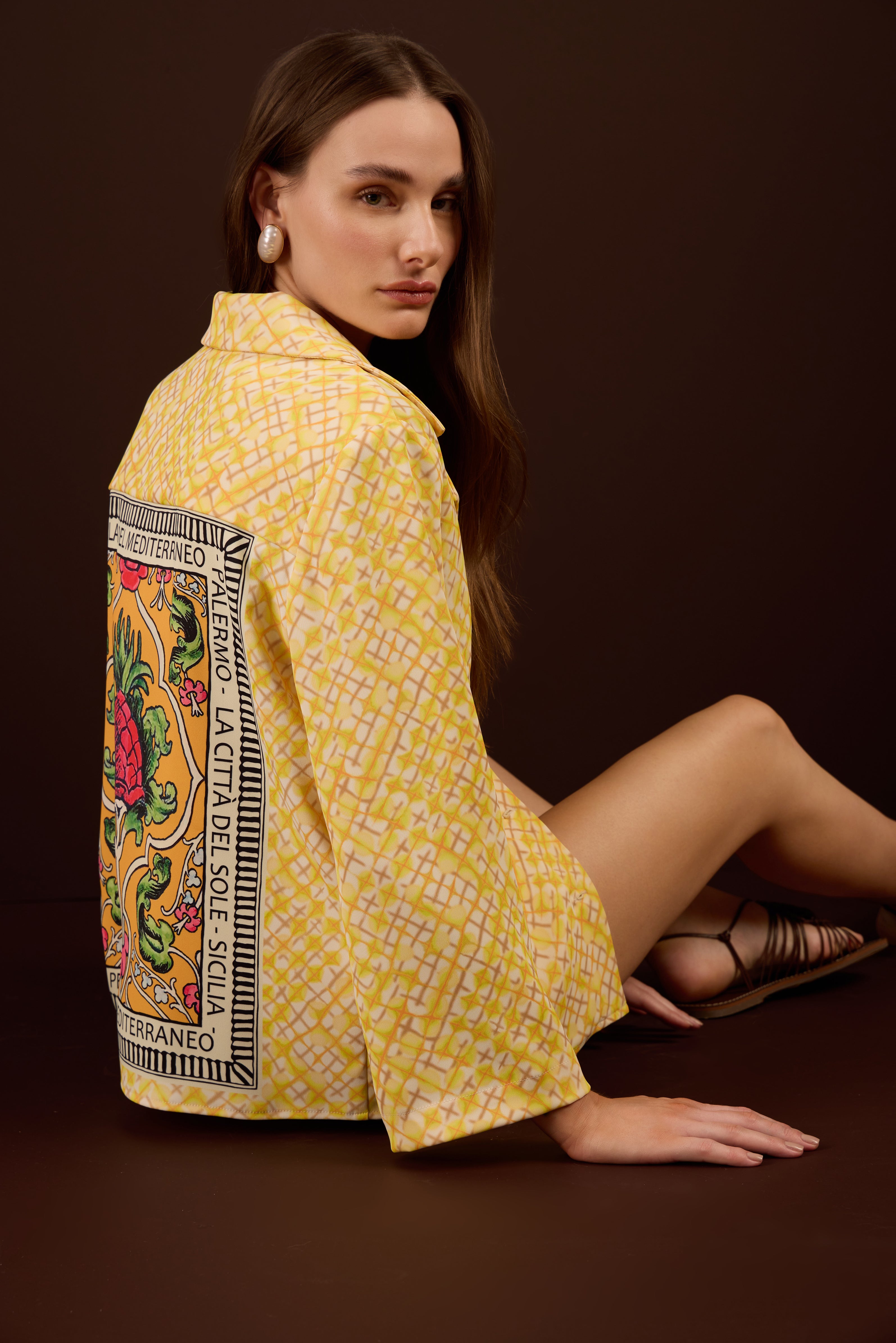 SK Yellow Shorts & Blazer Set