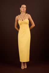 SK Midi Yellow Tube Dress