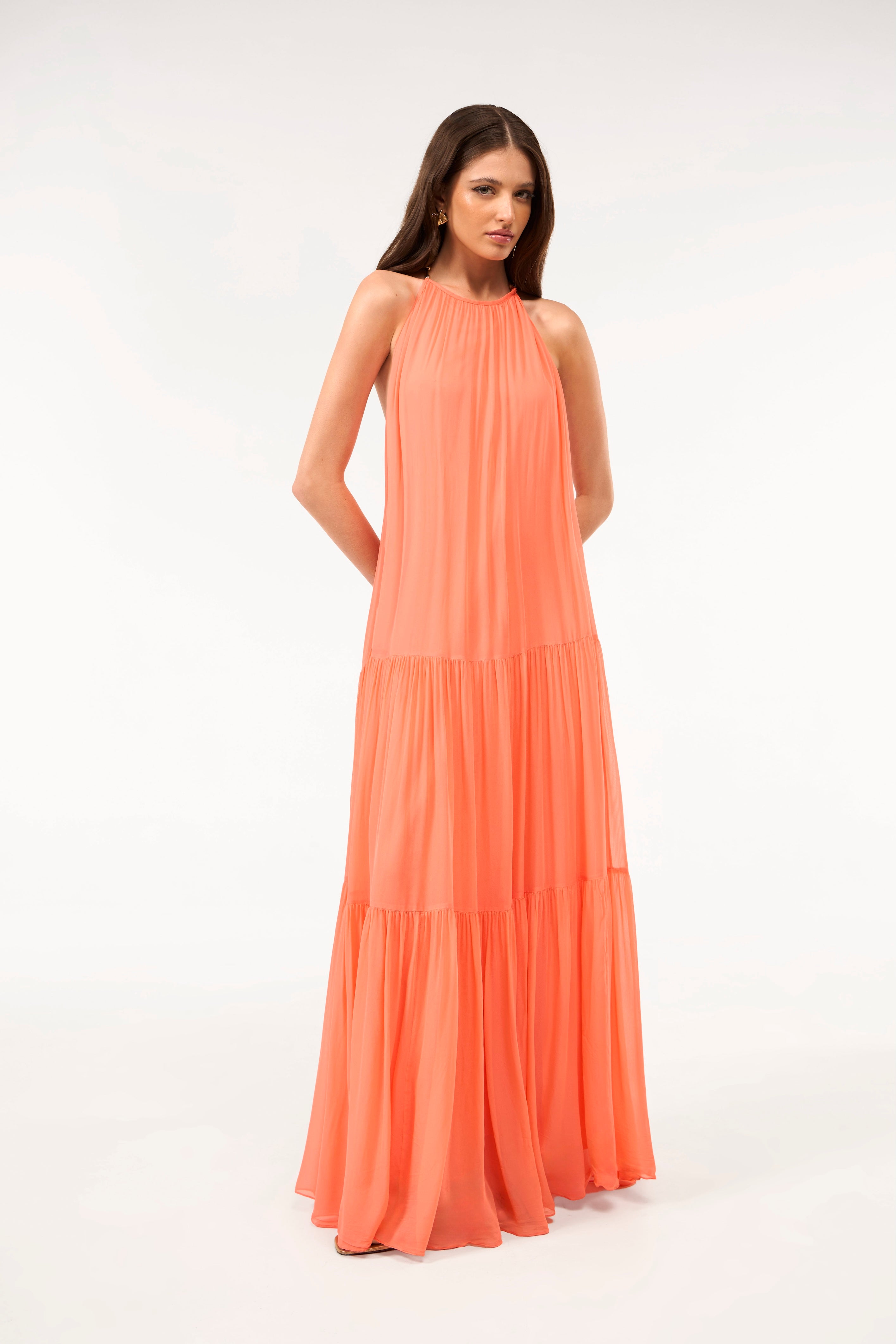 SK Orange Long Dress