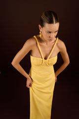 SK Midi Yellow Tube Dress