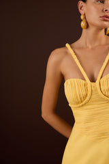 SK Midi Yellow Tube Dress