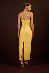 SK Midi Yellow Tube Dress