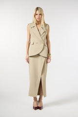 SK Beige Vest Set
