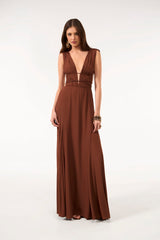 SK Brown Long Dress