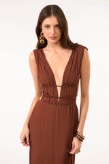 SK Brown Long Dress